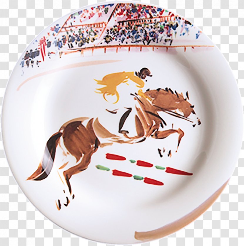 Plate Canapé Faïencerie De Gien Platter Cleveland Cavaliers - Horse Like Mammal Transparent PNG
