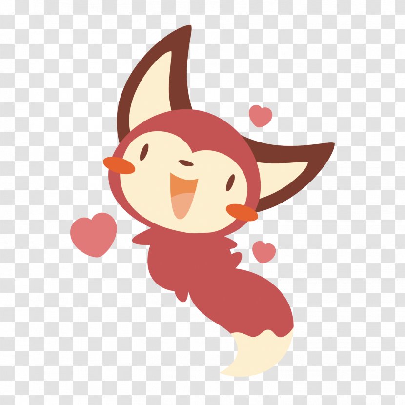 Cartoon Clip Art - Silhouette - Vector Cute Little Fox Transparent PNG