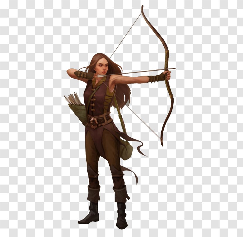 Drawing Image Female Archery Illustration - Warrior - Archer Transparent PNG