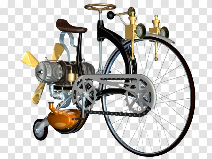 Bicycle Steampunk DeviantArt Clip Art - Wheel - Bikes Transparent PNG
