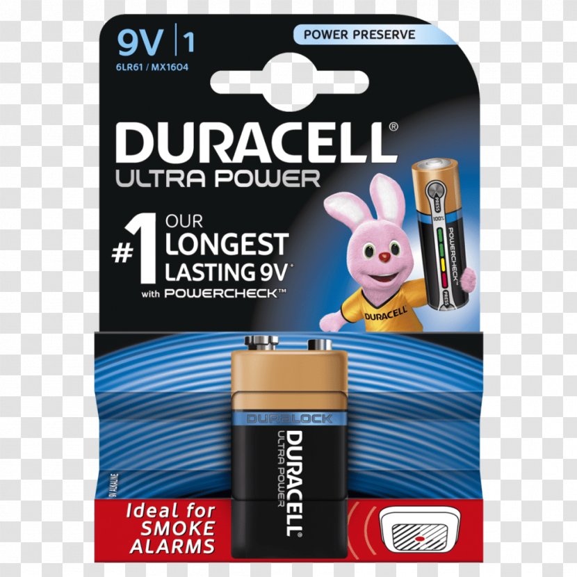 Nine-volt Battery Duracell Alkaline AAA Electric - Silveroxide Transparent PNG