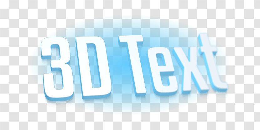 Logo Brand Trademark - Blue - 3D Font Design Transparent PNG