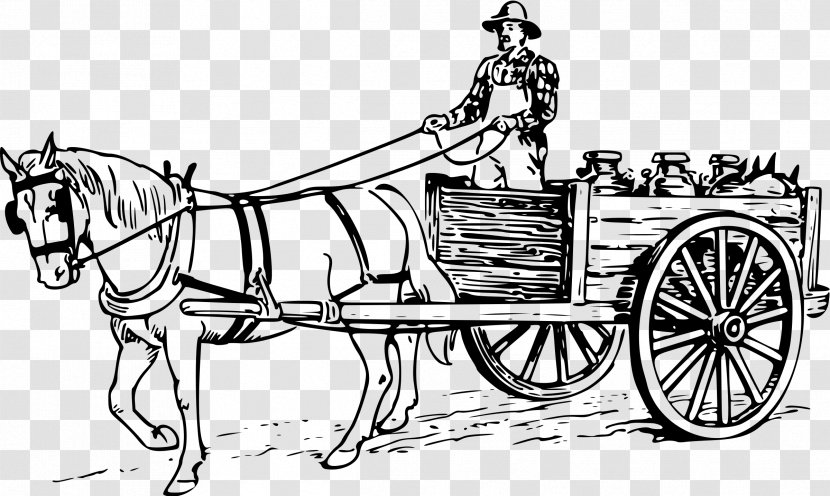 Horse-drawn Vehicle Carriage Cart Clip Art - White Collar Transparent PNG