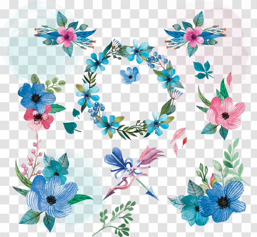 Flower Floral Design Clip Art - Floristry - Watercolor Pattern Transparent PNG