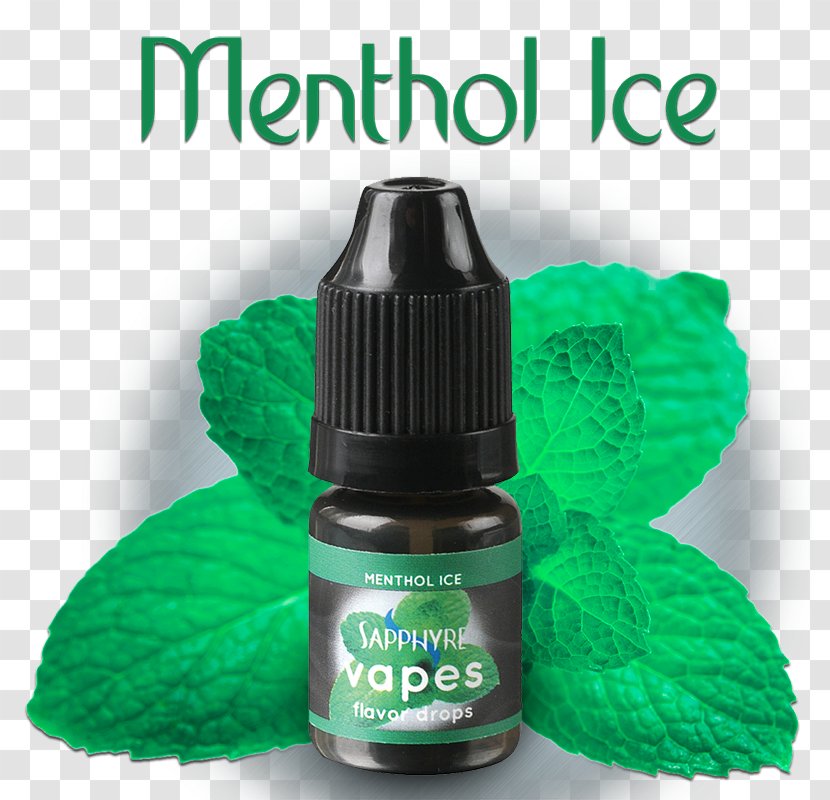 Menthol Flavor Electronic Cigarette Tobacco Liquid - Ice Drops Transparent PNG