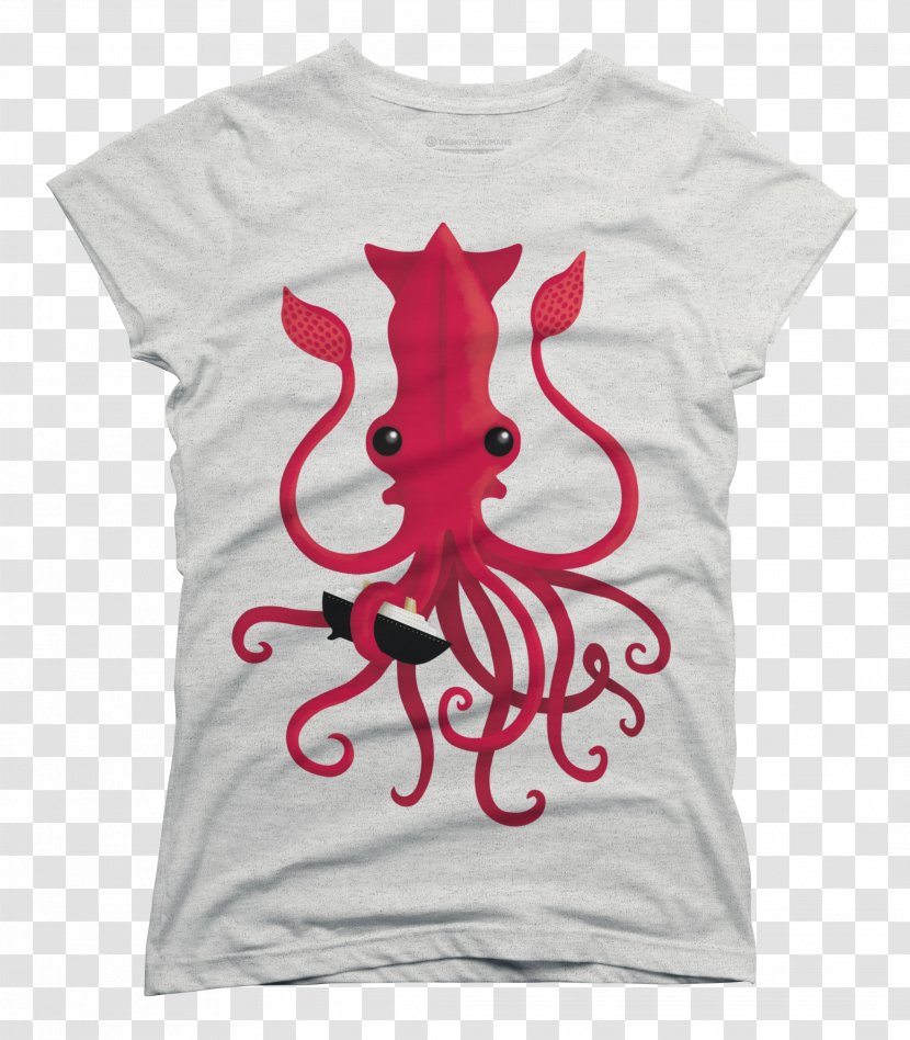 T-shirt Hoodie Design By Humans Octopus - Flower - Squid Transparent PNG