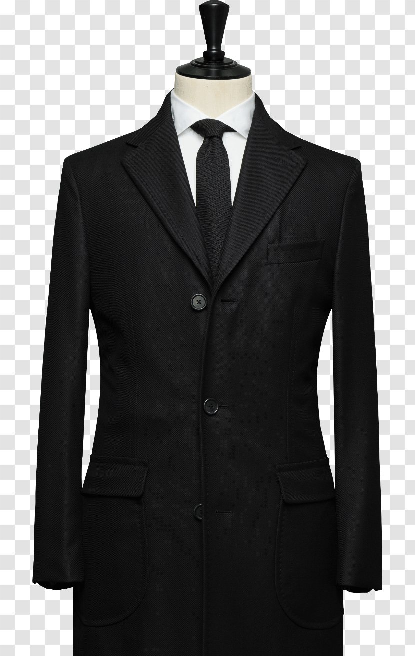 Overcoat Tuxedo Suit Single-breasted Lapel - Textile Transparent PNG