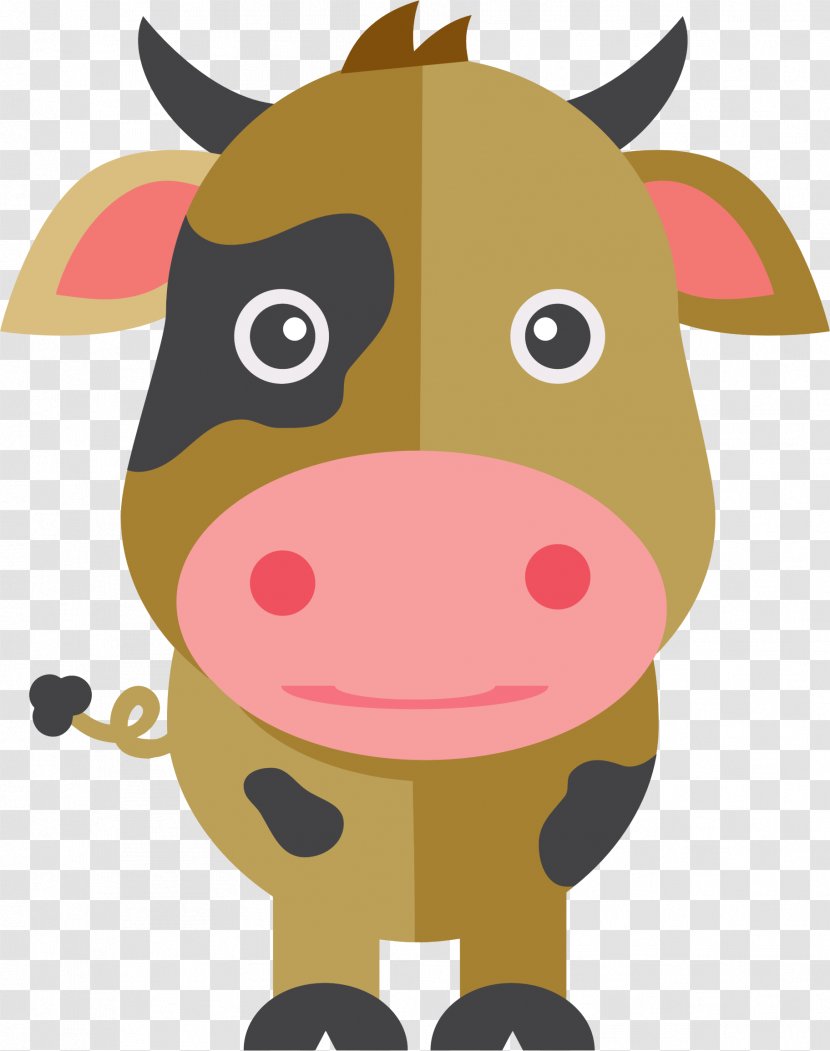 Cattle Paper Cartoon Poster Drawing - Dog Like Mammal - Cow Transparent PNG