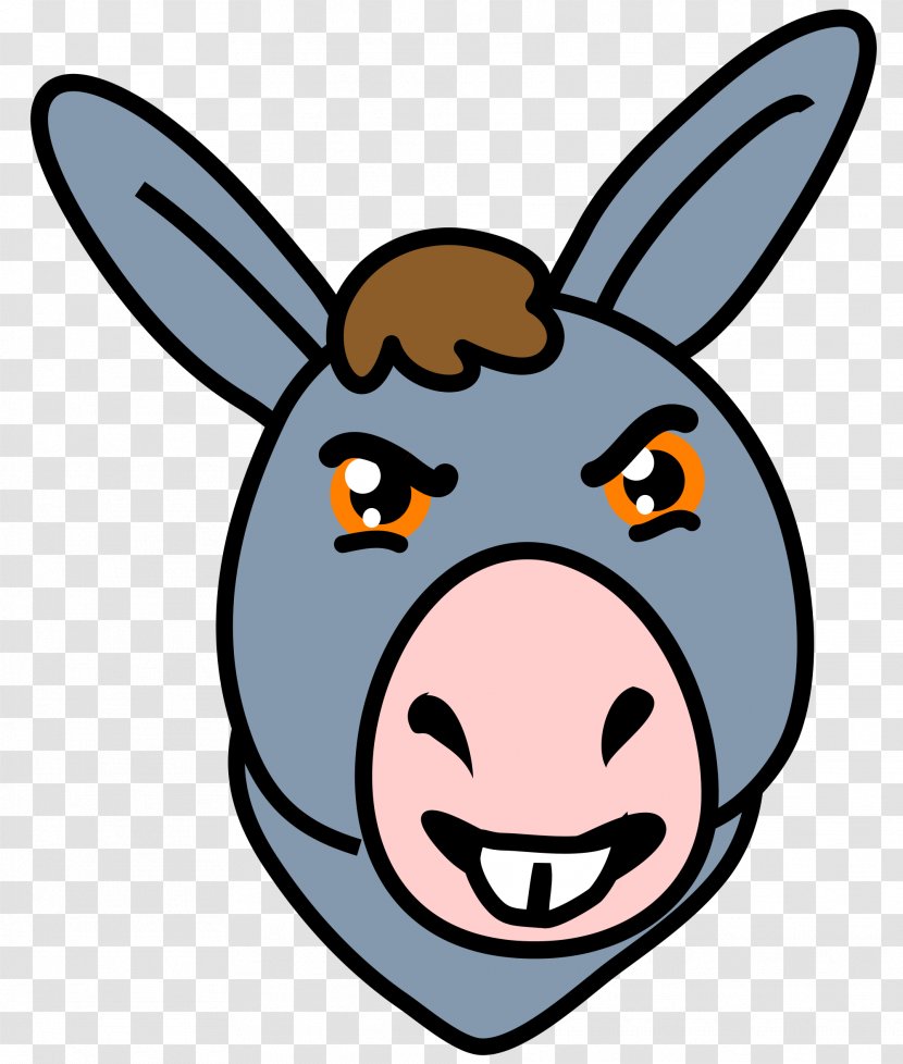 Donkey Clip Art - Face Transparent PNG