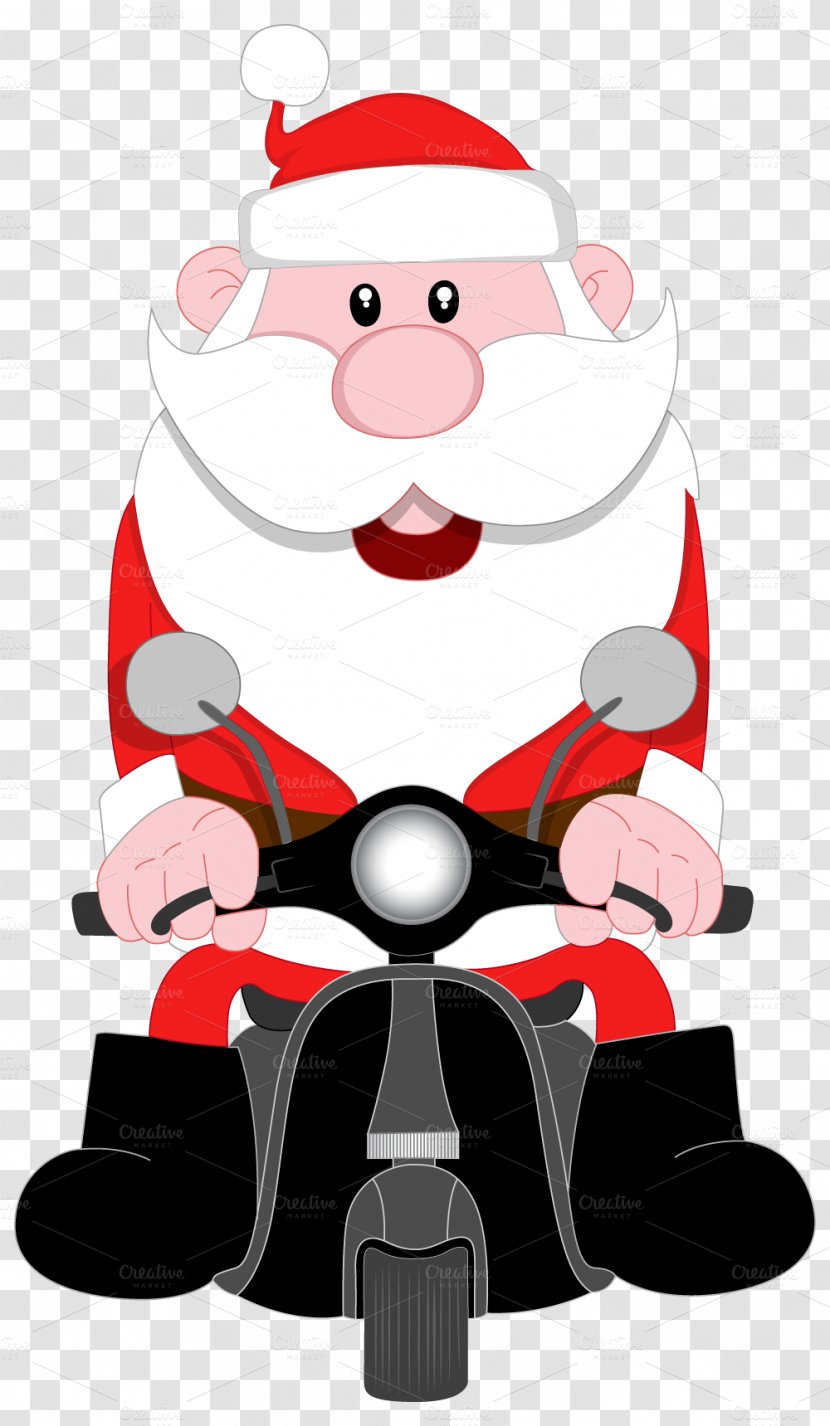 Santa Claus Motorcycle Clip Art - Lap Transparent PNG