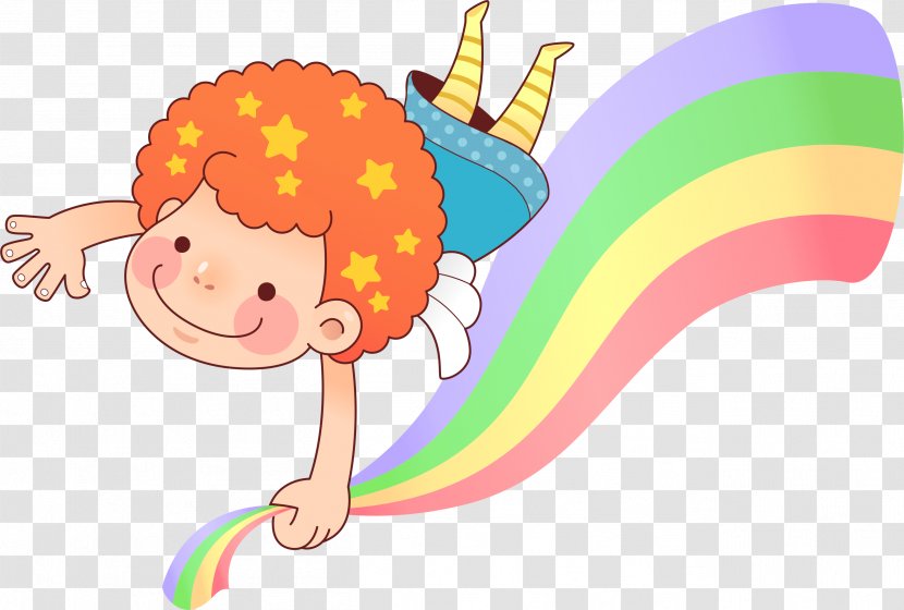 Cartoon Child Illustration - Tree - Catch Rainbow Children Transparent PNG