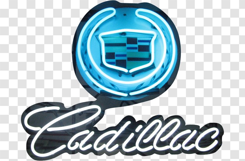 Car Dealership Cadillac Neon Sign Logo Transparent PNG