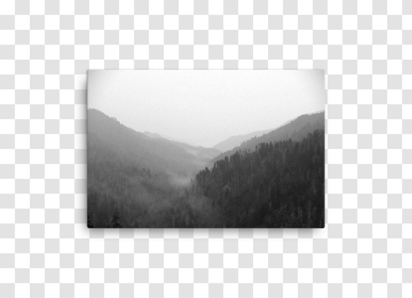Black And White Landscape Photography - Wall Mockup Transparent PNG