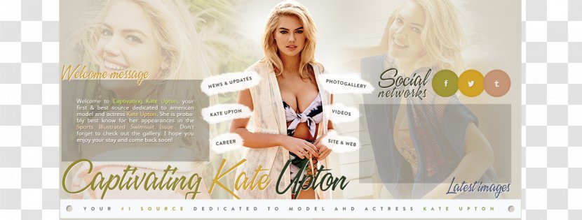 Model Blond 0 Female Television Show - Blog - Kate Upton Transparent PNG