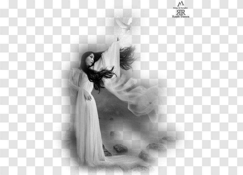 Black And White Photography Woman - Wing Transparent PNG