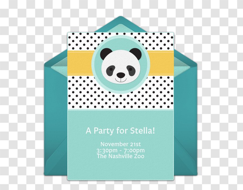 Wedding Invitation Paper Giant Panda Birthday Party - Product Transparent PNG