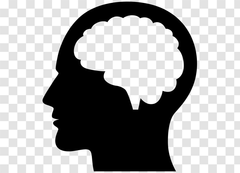 Clip Art Human Brain - Blackandwhite - Psych Illustration Transparent PNG