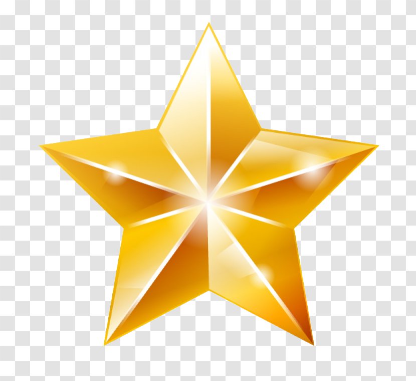 Three-dimensional Five-pointed Star - Christmas Transparent PNG