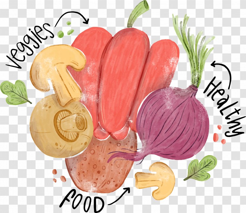 Vegetable Organic Food Veggie Burger Watercolor Painting - Kielbasa Transparent PNG