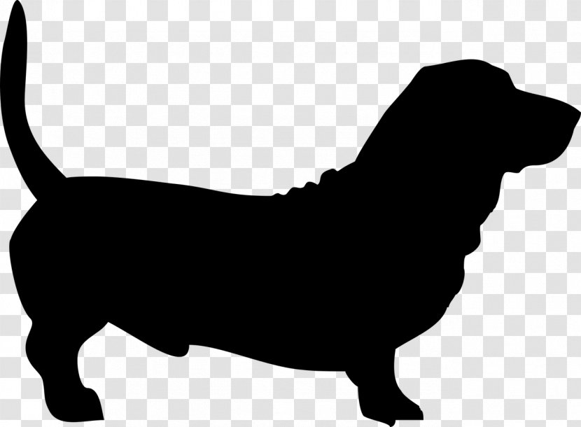 Basset Hound Dachshund Dog Grooming Silhouette Clip Art - Puppy Transparent PNG