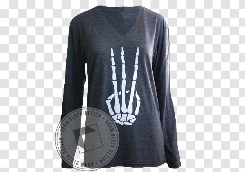Long-sleeved T-shirt Clothing - Bluza - Hand Skull Transparent PNG