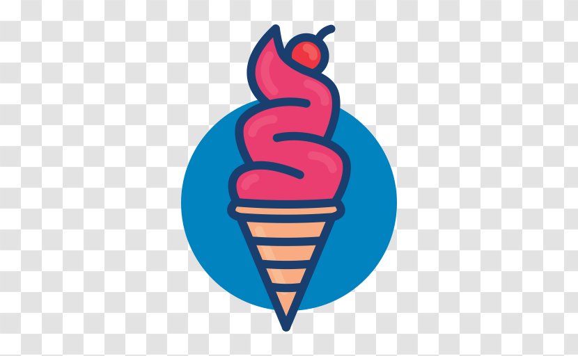 Ice Cream Cones Strawberry - Cartoon Transparent PNG