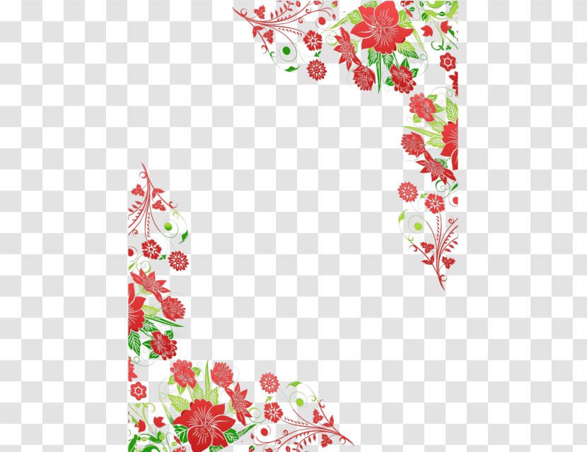 Floral Design Vector Graphics Flower Image - Painting - Borders Transparent PNG