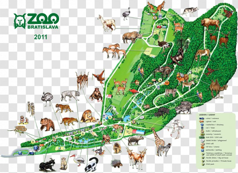 Zoo Map Recreation Tiger Bratislava - Urban Design Transparent PNG