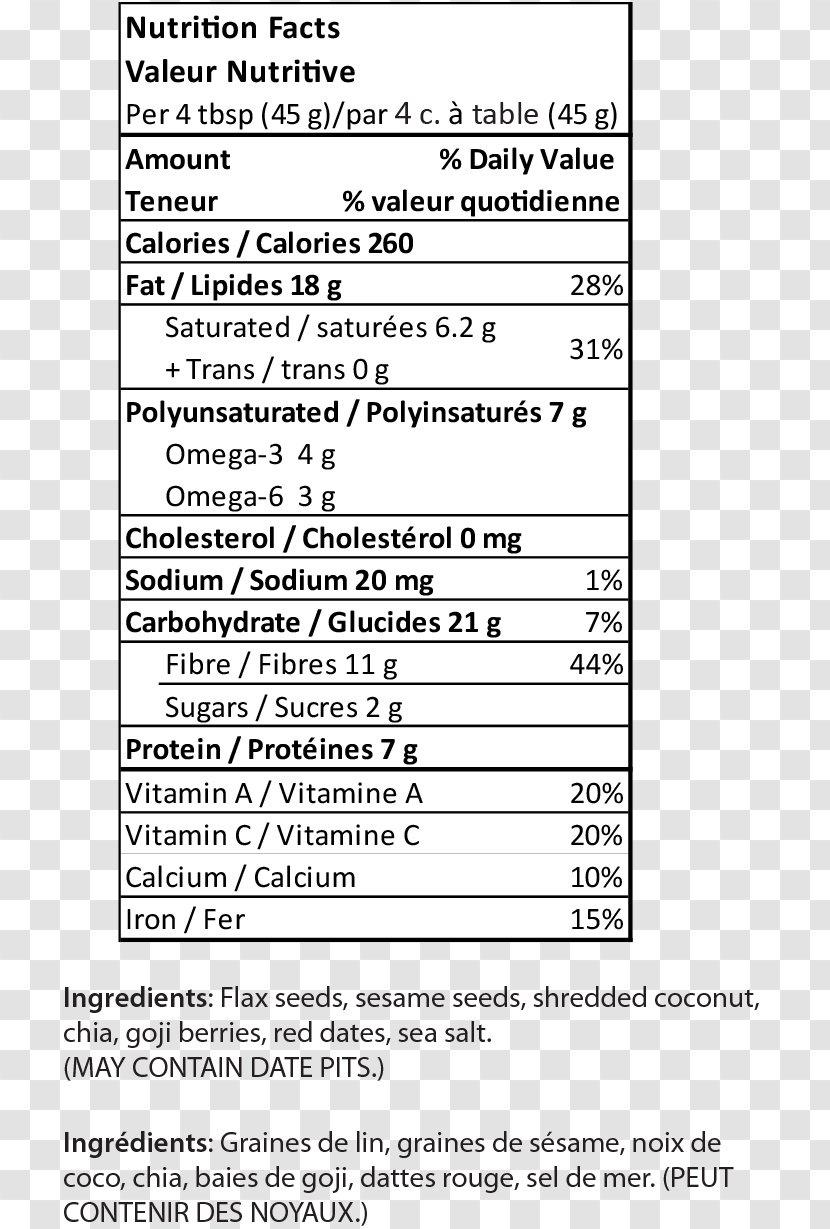 Document Peanut Butter Chocolate Nutrition Facts Label White Transparent PNG