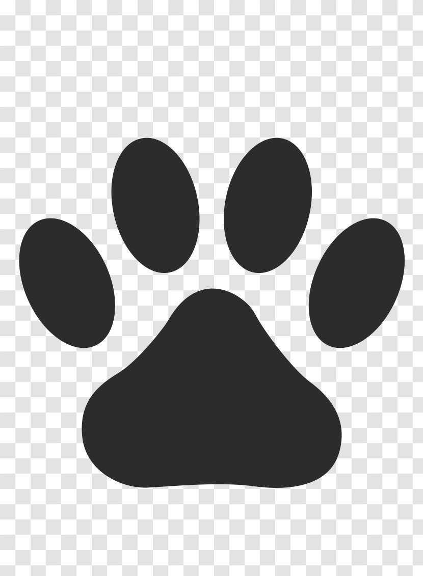 Paw Printing Clip Art - Black And White - Paws Transparent PNG