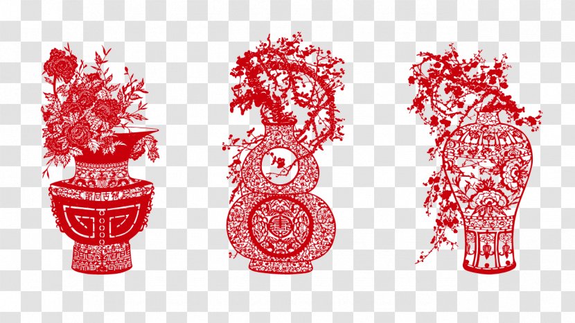 China Papercutting Chinese Paper Cutting Chinoiserie New Year - Cut,Grilles,new Year,Chinese Transparent PNG