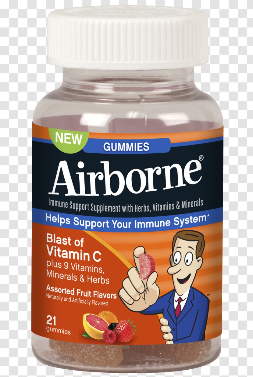 Dietary Supplement Gummi Candy Airborne Tablet Vitamin C - Pharmaceutical Drug - Effervescent Tablets Transparent PNG