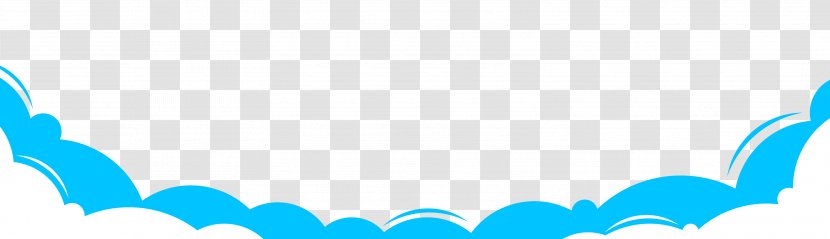 Cloud - Azure - Vector Cartoon Blue Clouds Border Material Transparent PNG