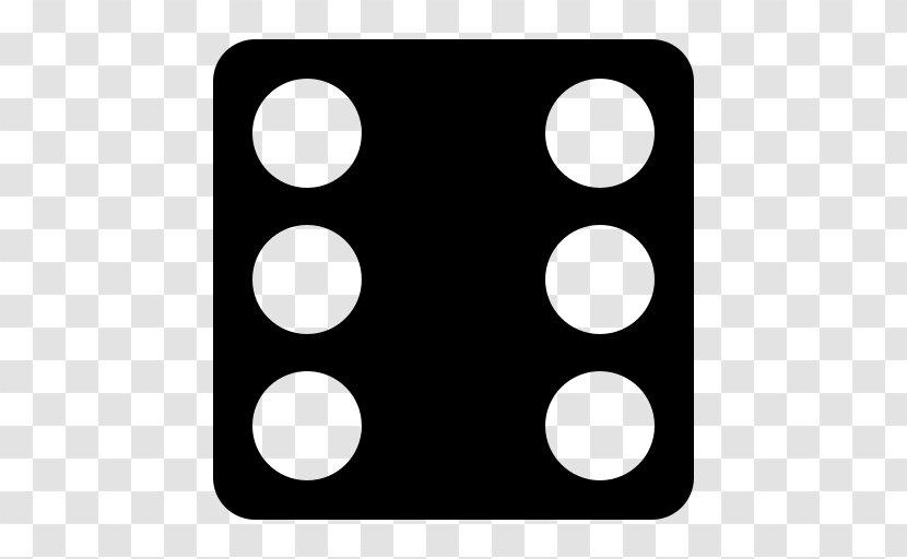 Clip Art - Black - Dice Icon Transparent PNG