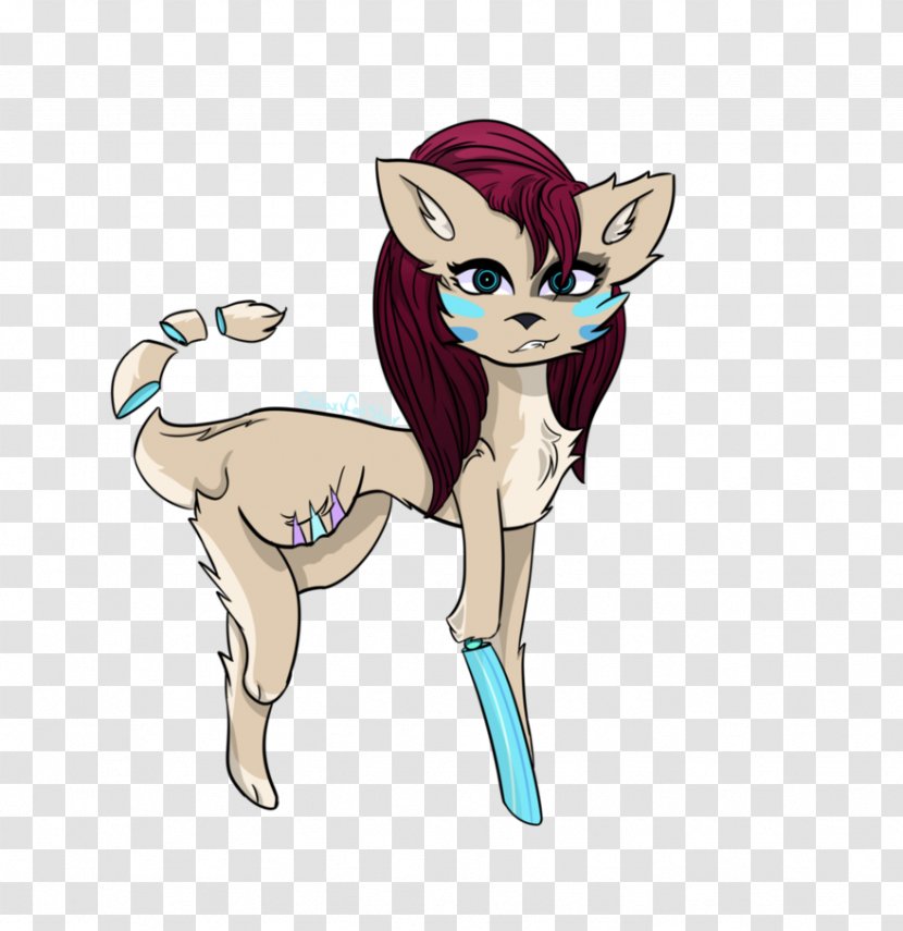 Cat Pony Horse Deer - Watercolor - Sweet Violet Transparent PNG