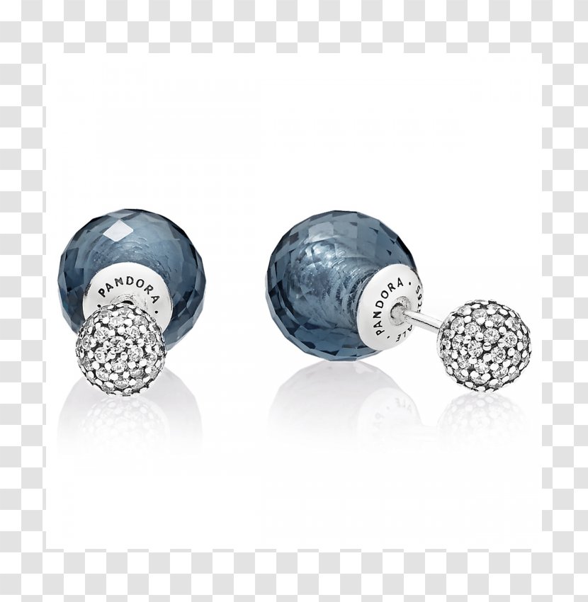Earring Pandora Jewellery Cubic Zirconia Charm Bracelet - Blue Transparent PNG