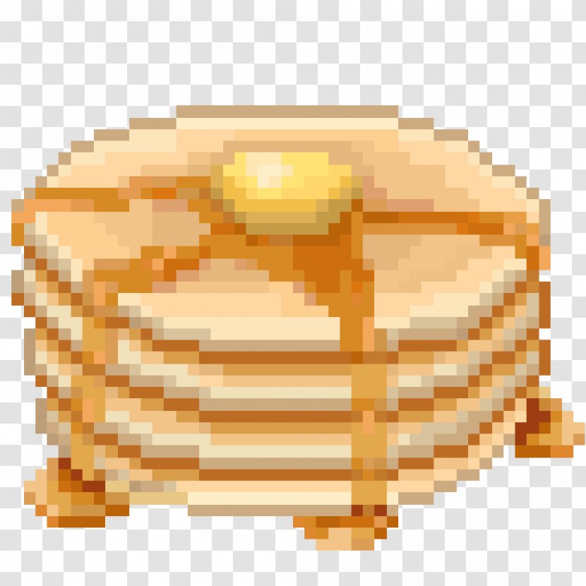 Pancake Buttermilk Pixel Art Maple Syrup Transparent PNG
