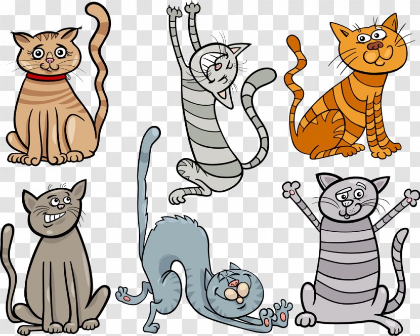 Cat Kitten Cartoon Illustration - Silhouette - All Kinds Of Cats Transparent PNG