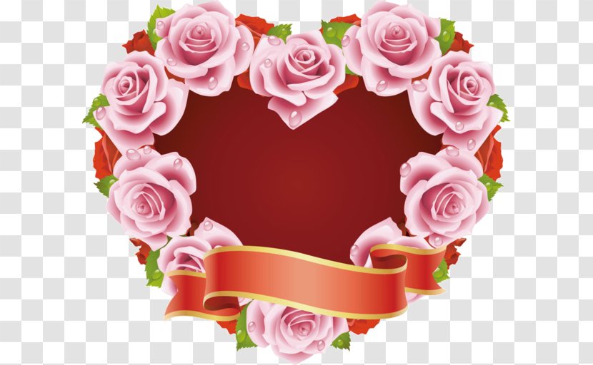 Rose Flower Heart Valentine's Day Transparent PNG
