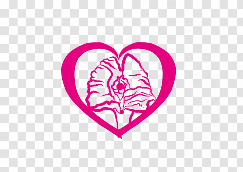 Logo Valentine's Day Pink M Line Font - Watercolor Transparent PNG