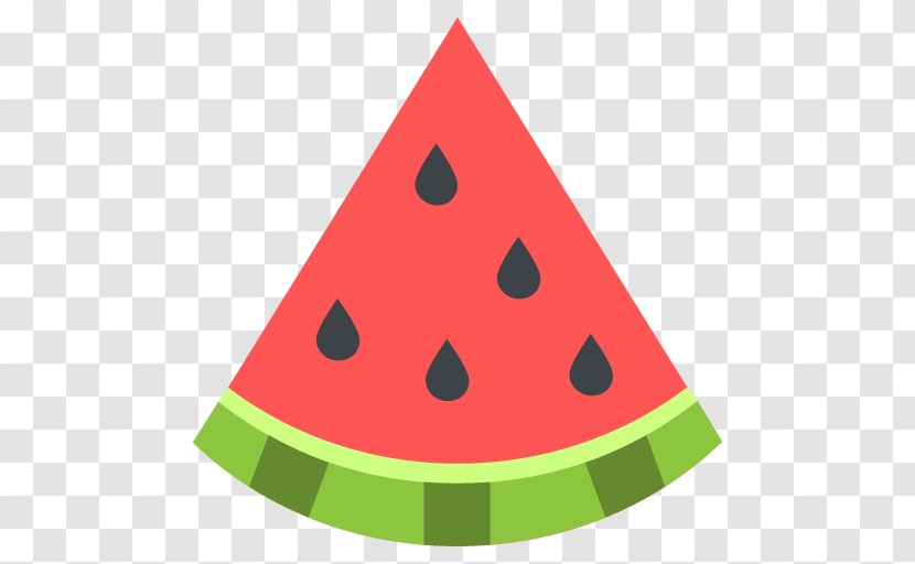 Emoji Watermelon Fruit Sticker - Triangle Transparent PNG