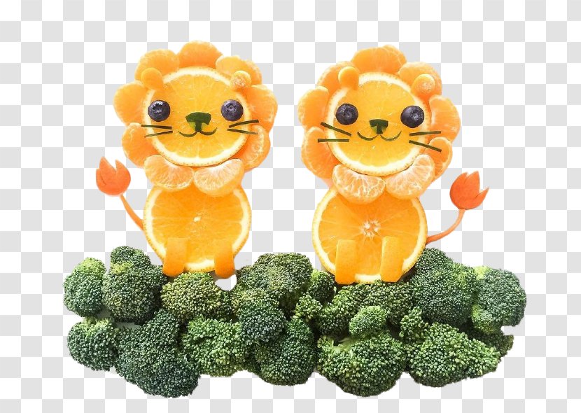 Chicken Nugget Fruit Food Broccoli Vegetable - Grass - Oranges And Transparent PNG