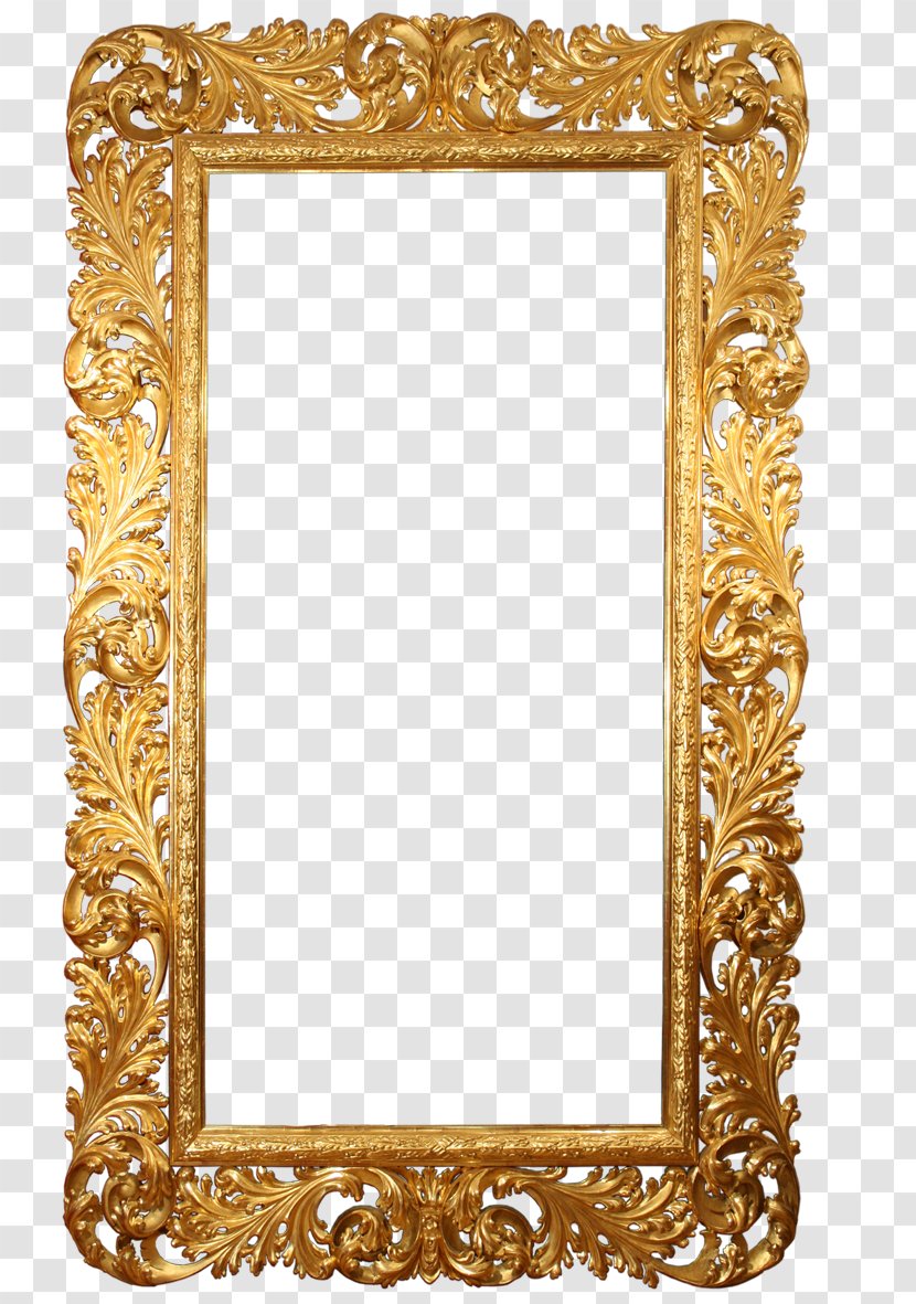 Picture Frames Gold Leaf Mirror - Wall - Exquisite Transparent PNG