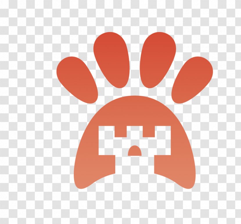 Logo Clip Art - Red - Vector Cat Footprints Transparent PNG