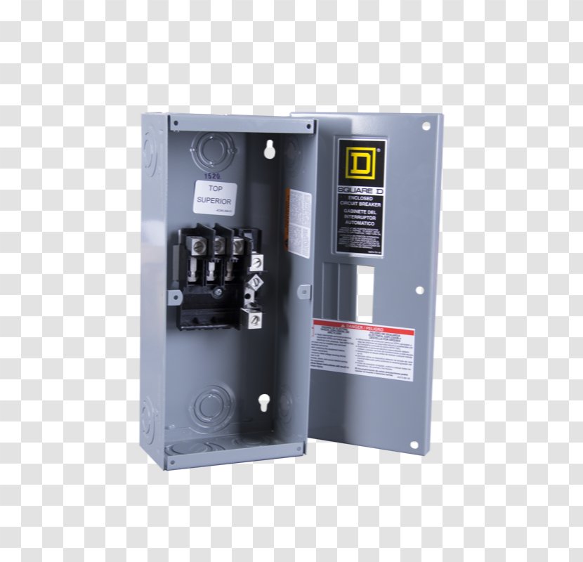 Circuit Breaker Square D Distribution Board Electric Switchboard - Power - Clave Transparent PNG
