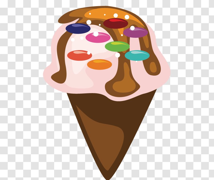 Ice Cream Cone Icing Cupcake - Food - Vector Pastry Cones Transparent PNG