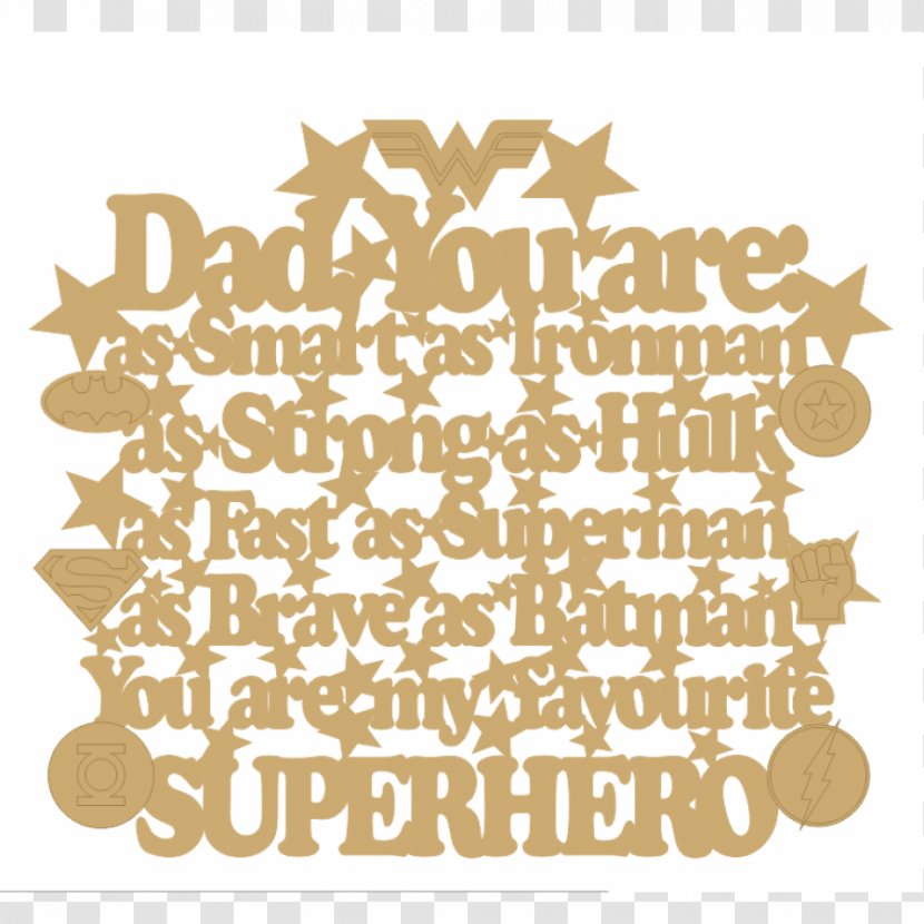 Calligraphy Font - Superhero Dad Transparent PNG