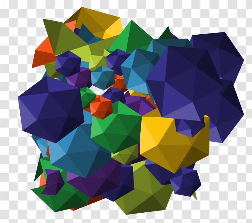 Polyhedron Geometry Geometric Shape - Triangle - Colorful Transparent PNG