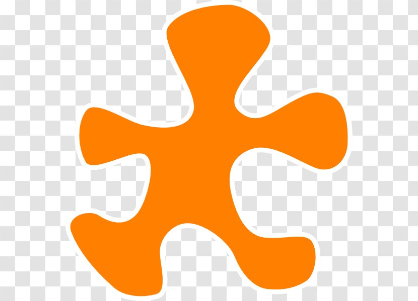 Orange Jigsaw Puzzle Art Clip - Yellow - Letters Transparent PNG