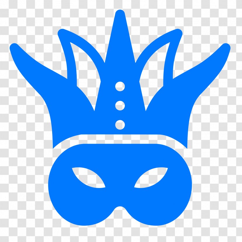 Mask Mardi Gras Clip Art - Electric Blue Transparent PNG